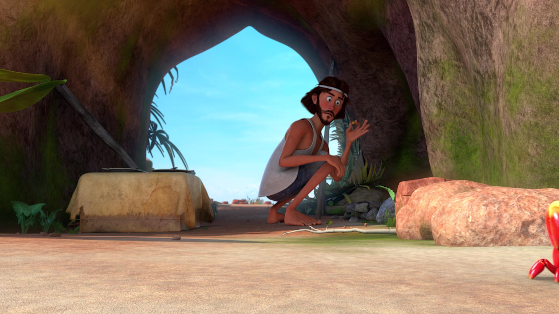 Личинки на острові